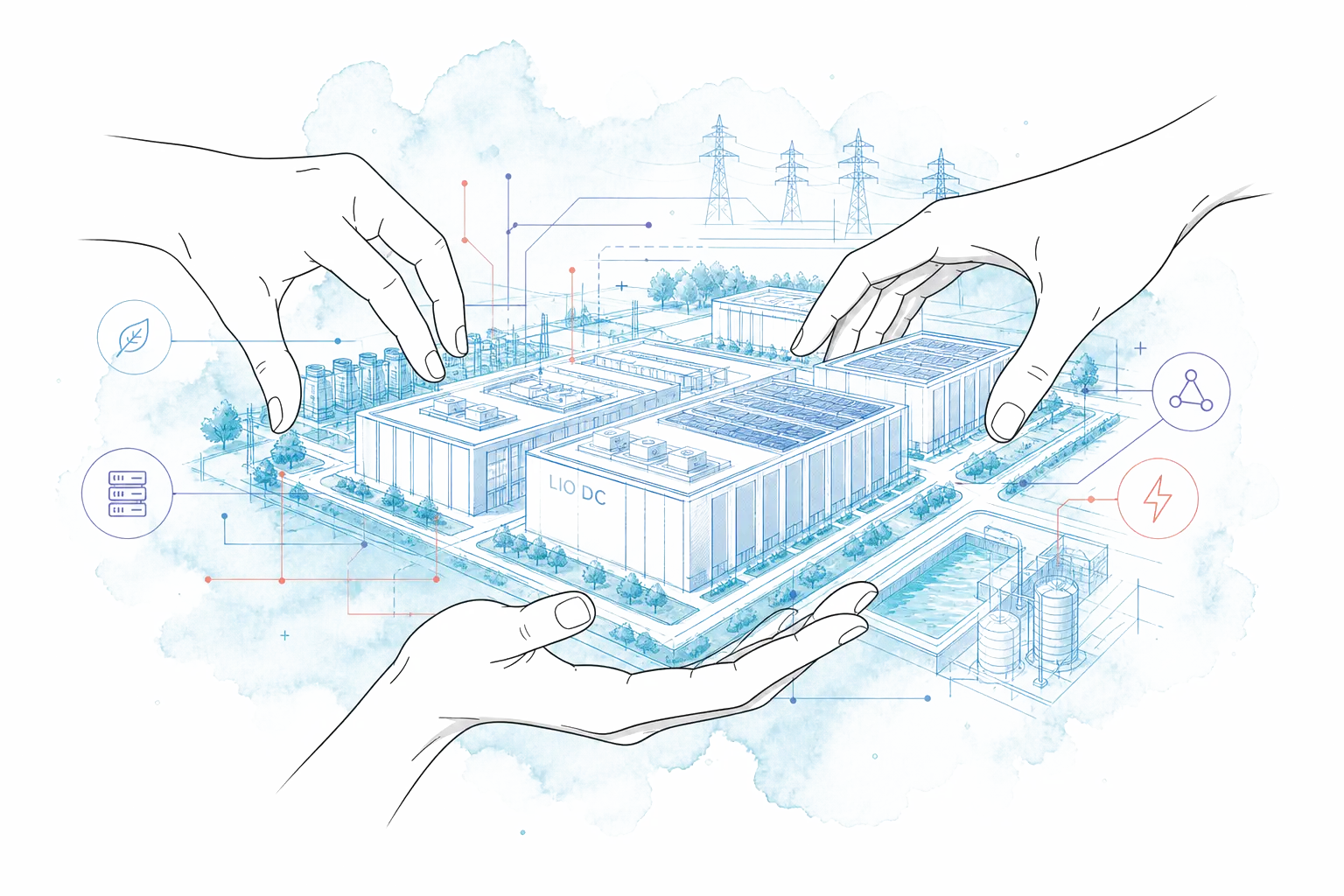 Lio DC digital infrastructure illustration