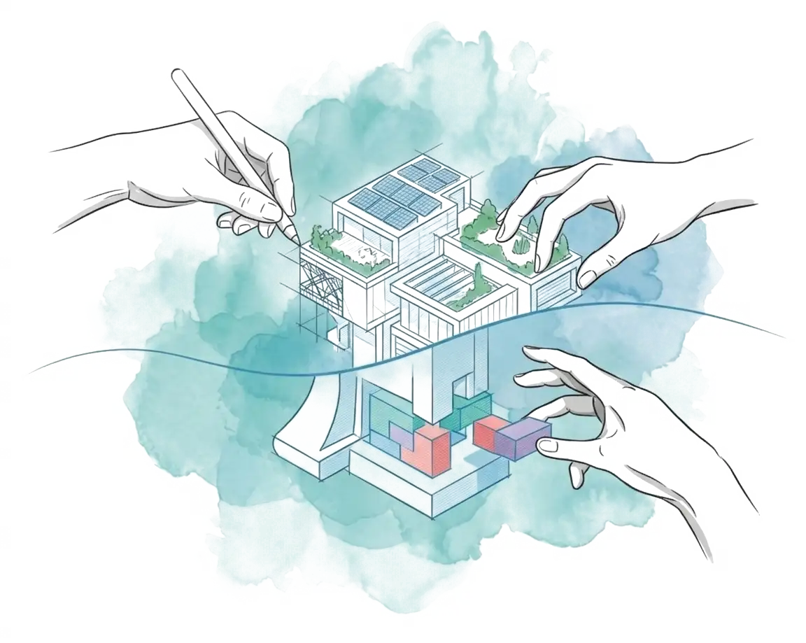 Diagram illustrating the Lio investment and development model